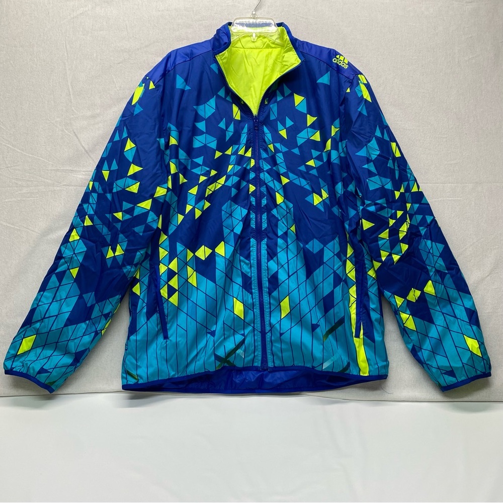 Adidas Mens Large Jacket Lightweight Zip Front Reversable Comfort Versatile Y2K